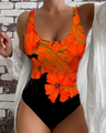 Lucy - Elegant swimsuit with floral pattern